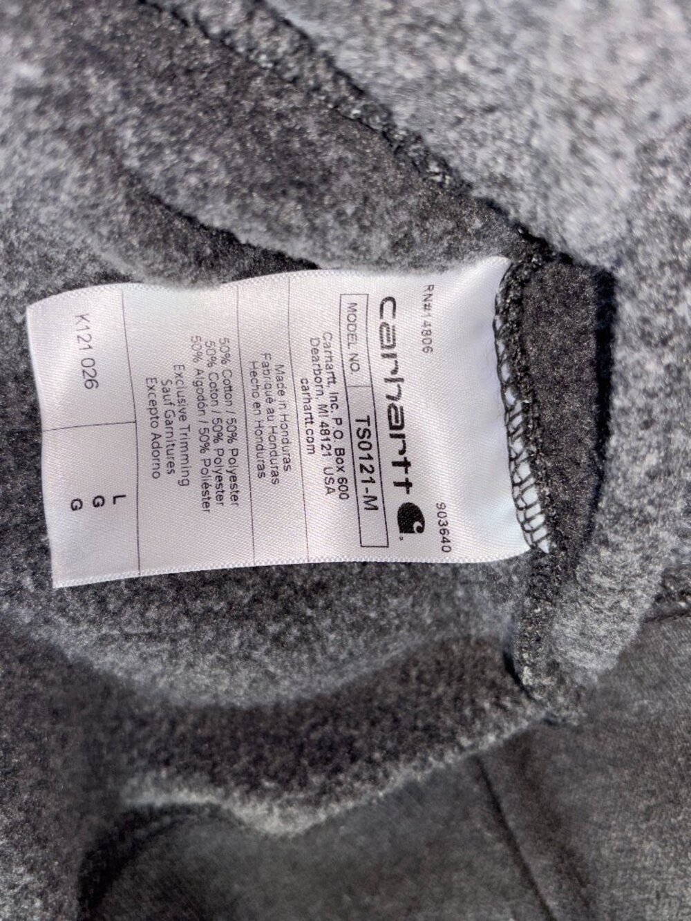 Carhartt John Deere Graphic Hoodie Gray Relax Fit Men's Size Large EUC - Picture 6 of 9